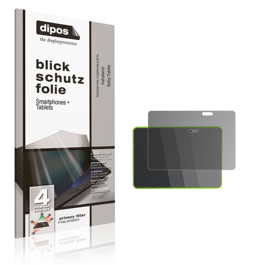 Blickschutzfolie von dipos passend für hahaland Baby-Tablet, präziser Zuschnitt und blasenfrei montiert