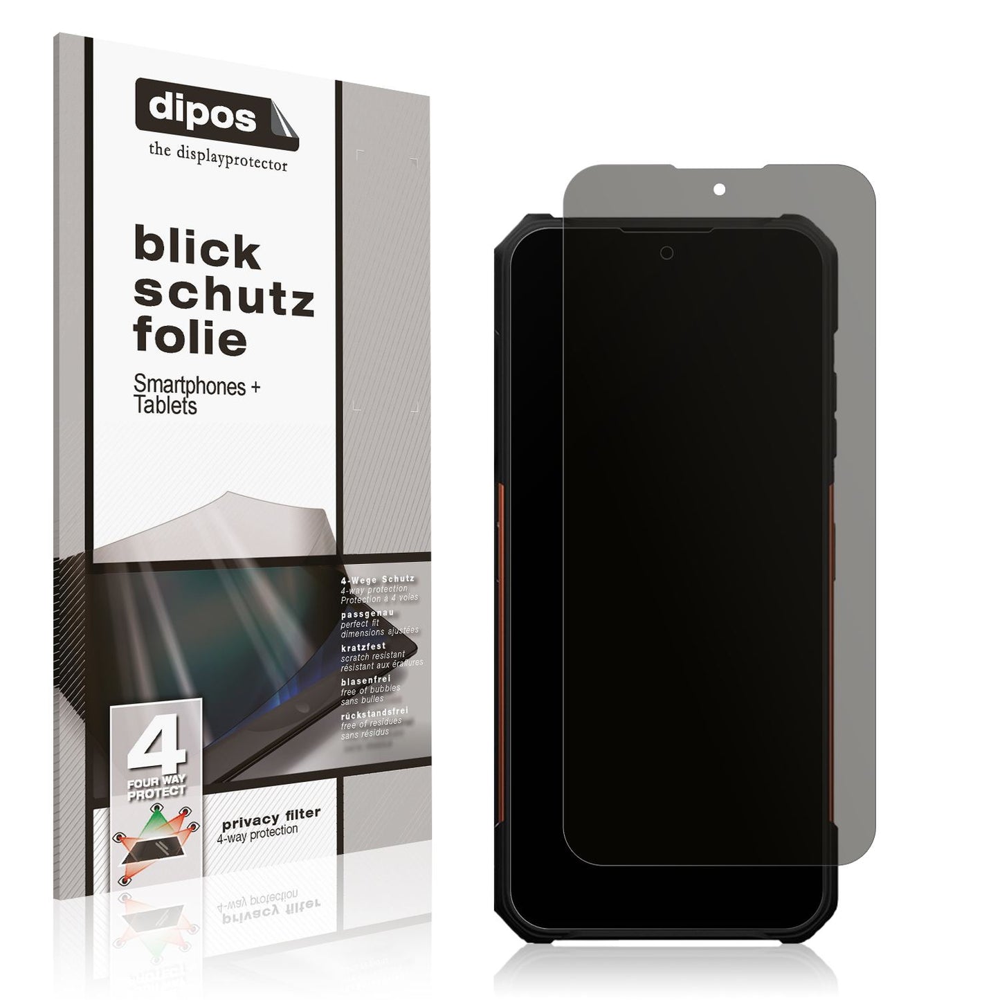 Blickschutzfolie von dipos passend für Hammer Construction 2 Thermal 5G, präziser Zuschnitt und blasenfrei montiert