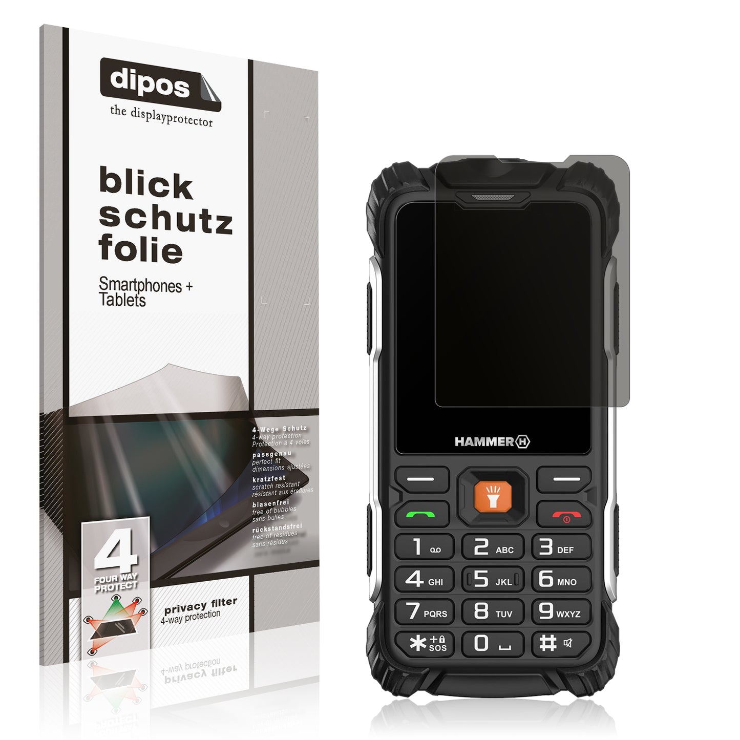 Blickschutzfolie von dipos passend für Hammer H Forge, präziser Zuschnitt und blasenfrei montiert
