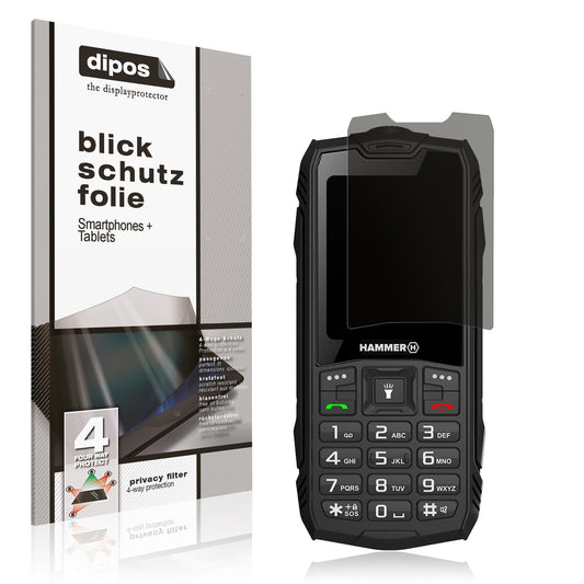 Blickschutzfolie von dipos passend für Hammer Rock, präziser Zuschnitt und blasenfrei montiert