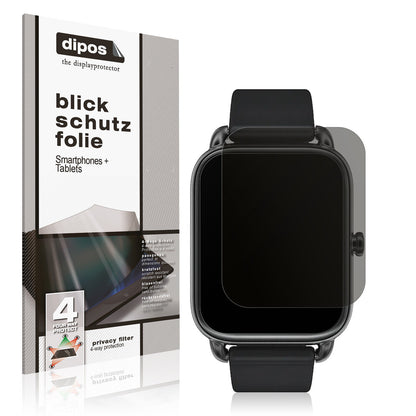 Blickschutzfolie von dipos passend für Haylou RS4, präziser Zuschnitt und blasenfrei montiert