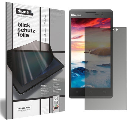 Blickschutzfolie von dipos passend für Hisense Sero 5 L691, präziser Zuschnitt und blasenfrei montiert