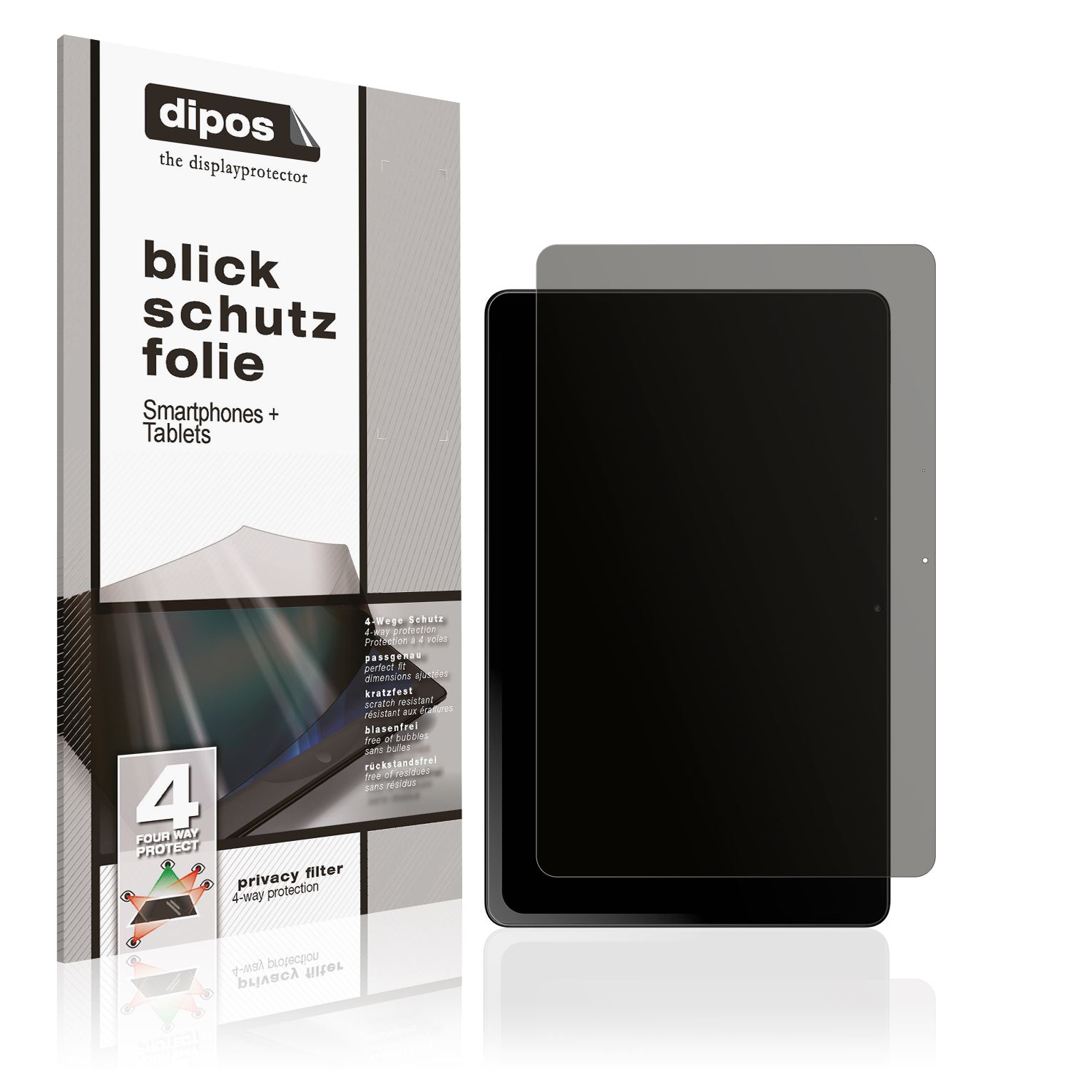 Blickschutzfolie von dipos passend für HMD T21, präziser Zuschnitt und blasenfrei montiert
