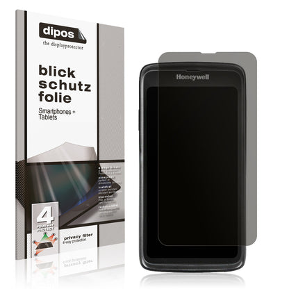 Blickschutzfolie von dipos passend für Honeywell EDA50, präziser Zuschnitt und blasenfrei montiert
