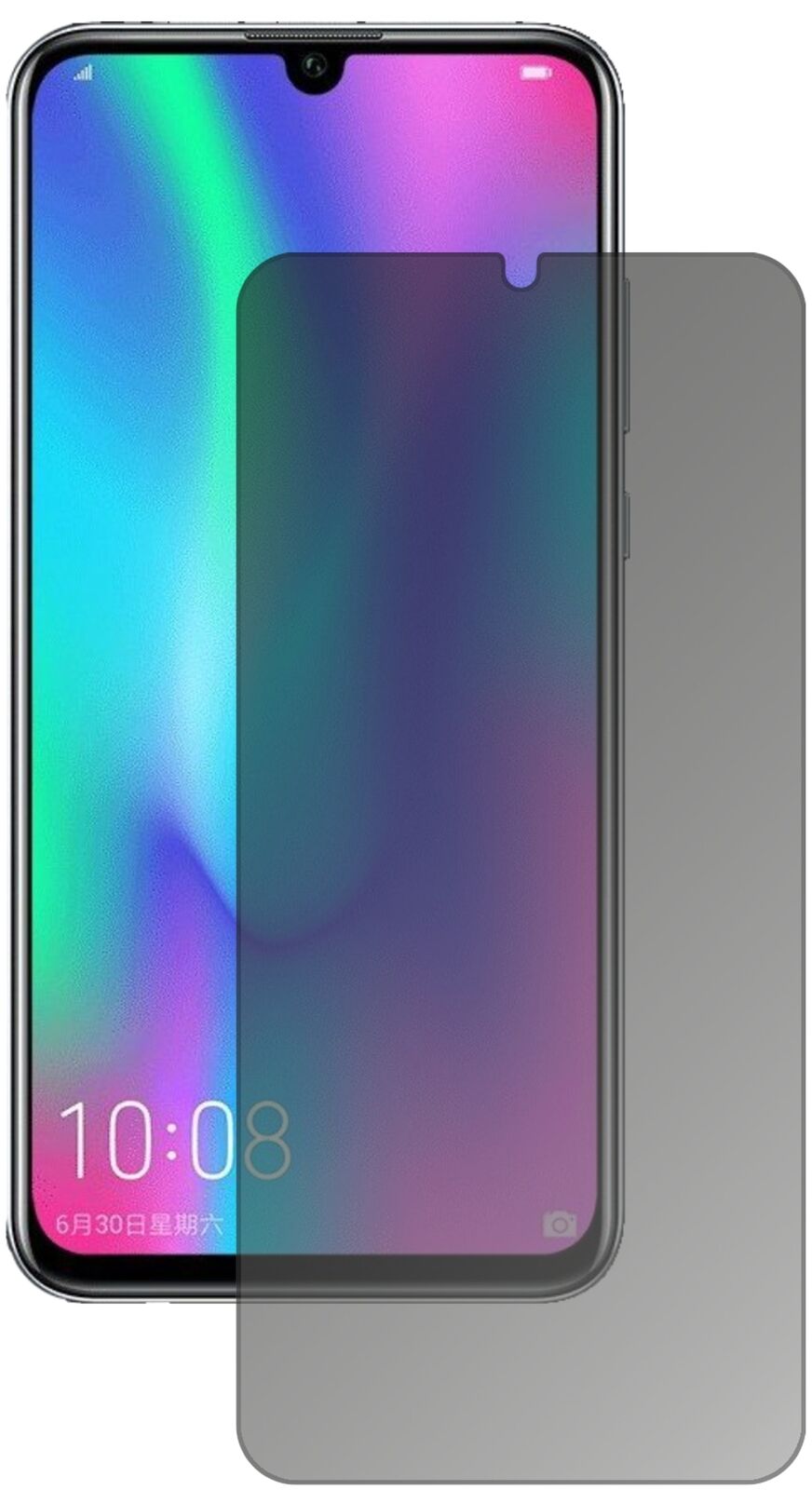Blickschutzfolie von dipos passend für Honor 10 Lite, präziser Zuschnitt und blasenfrei montiert