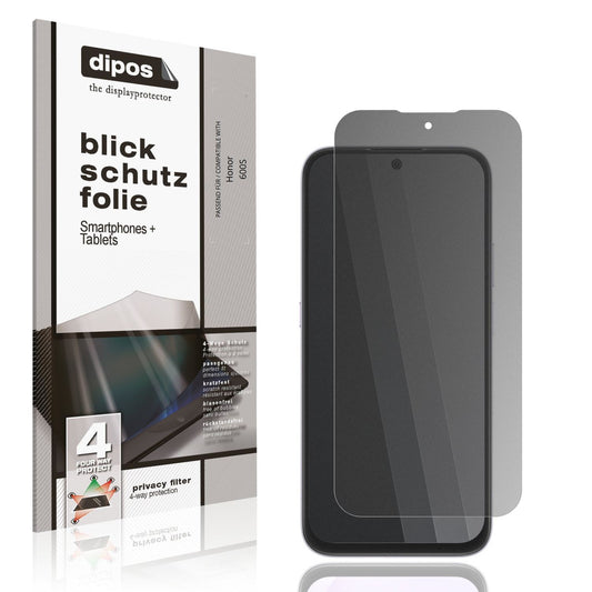 Blickschutzfolie von dipos passend für Honor 600S, präziser Zuschnitt und blasenfrei montiert