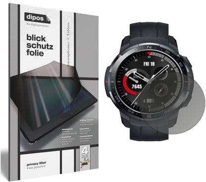 Blickschutzfolie von dipos passend für Honor GS Pro Smartwatch (48mm), präziser Zuschnitt und blasenfrei montiert