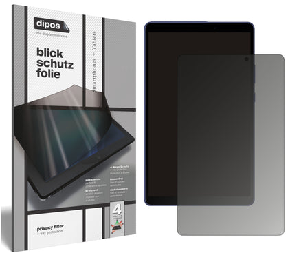 Blickschutzfolie von dipos passend für Honor Tablet X7 8 Zoll, präziser Zuschnitt und blasenfrei montiert