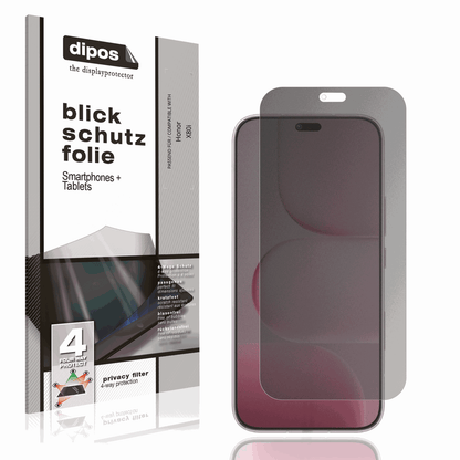 Blickschutzfolie von dipos passend für Honor X80i, präziser Zuschnitt und blasenfrei montiert