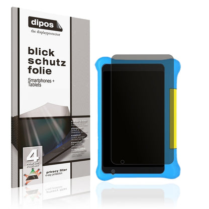 Blickschutzfolie von dipos passend für HotLight Kinder Tablet 7 Zoll, präziser Zuschnitt und blasenfrei montiert
