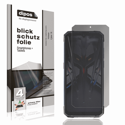 Blickschutzfolie von dipos passend für Hotwav Cyber 18, präziser Zuschnitt und blasenfrei montiert