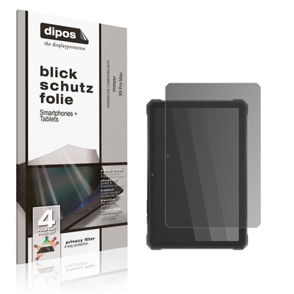 Blickschutzfolie von dipos passend für Hotwav R9 Pro Max, präziser Zuschnitt und blasenfrei montiert
