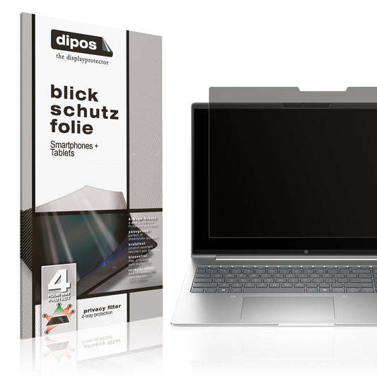 Blickschutzfolie von dipos passend für HP ProBook 460 G11 16 Zoll, präziser Zuschnitt und blasenfrei montiert
