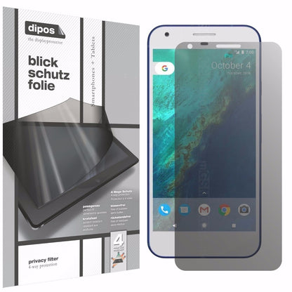 Blickschutzfolie von dipos passend für HTC Pixel XL, präziser Zuschnitt und blasenfrei montiert