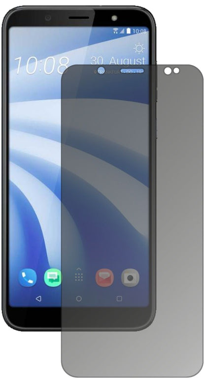 Blickschutzfolie von dipos passend für HTC U12 Life, präziser Zuschnitt und blasenfrei montiert