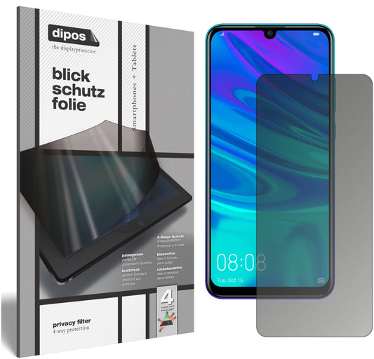 Blickschutzfolie von dipos passend für Huawei Enjoy 9S, präziser Zuschnitt und blasenfrei montiert