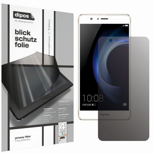 Blickschutzfolie von dipos passend für Huawei Honor V8, präziser Zuschnitt und blasenfrei montiert