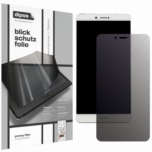 Blickschutzfolie von dipos passend für Huawei Honor V8 Max, präziser Zuschnitt und blasenfrei montiert