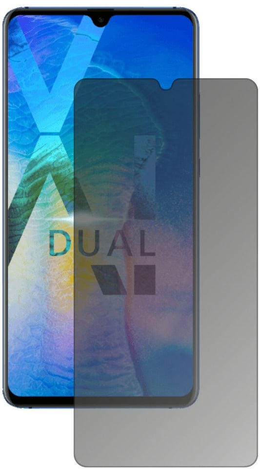 Blickschutzfolie von dipos passend für Huawei Mate 20 X, präziser Zuschnitt und blasenfrei montiert