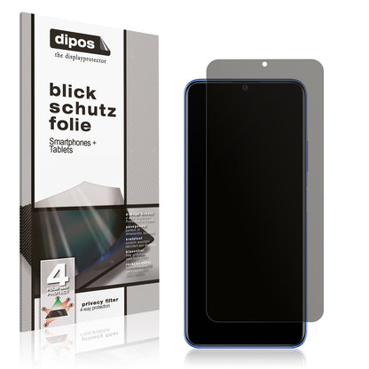 Blickschutzfolie von dipos passend für Huawei Nova Y70, präziser Zuschnitt und blasenfrei montiert