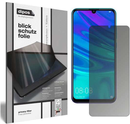 Blickschutzfolie von dipos passend für Huawei P Smart (2019), präziser Zuschnitt und blasenfrei montiert