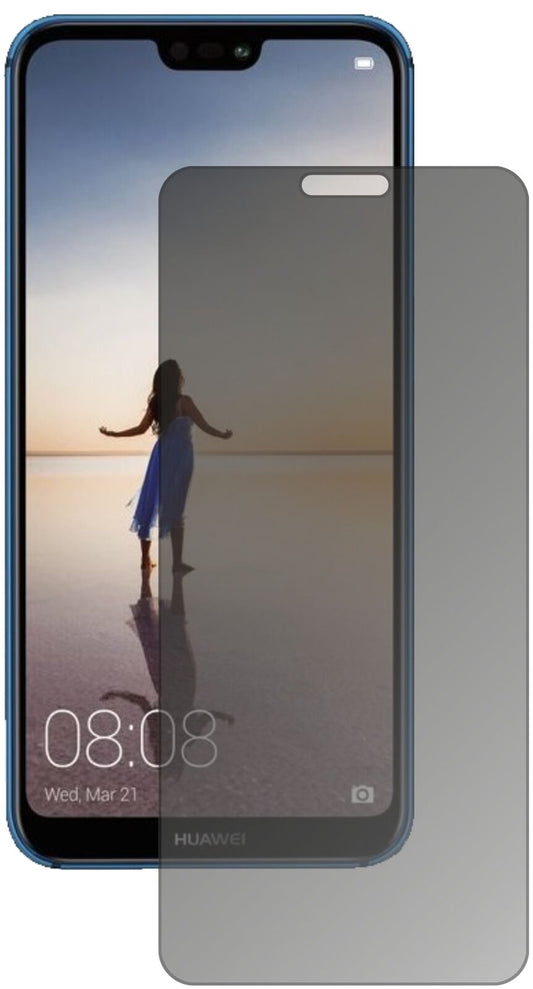 Blickschutzfolie von dipos passend für Huawei P20 Lite, präziser Zuschnitt und blasenfrei montiert