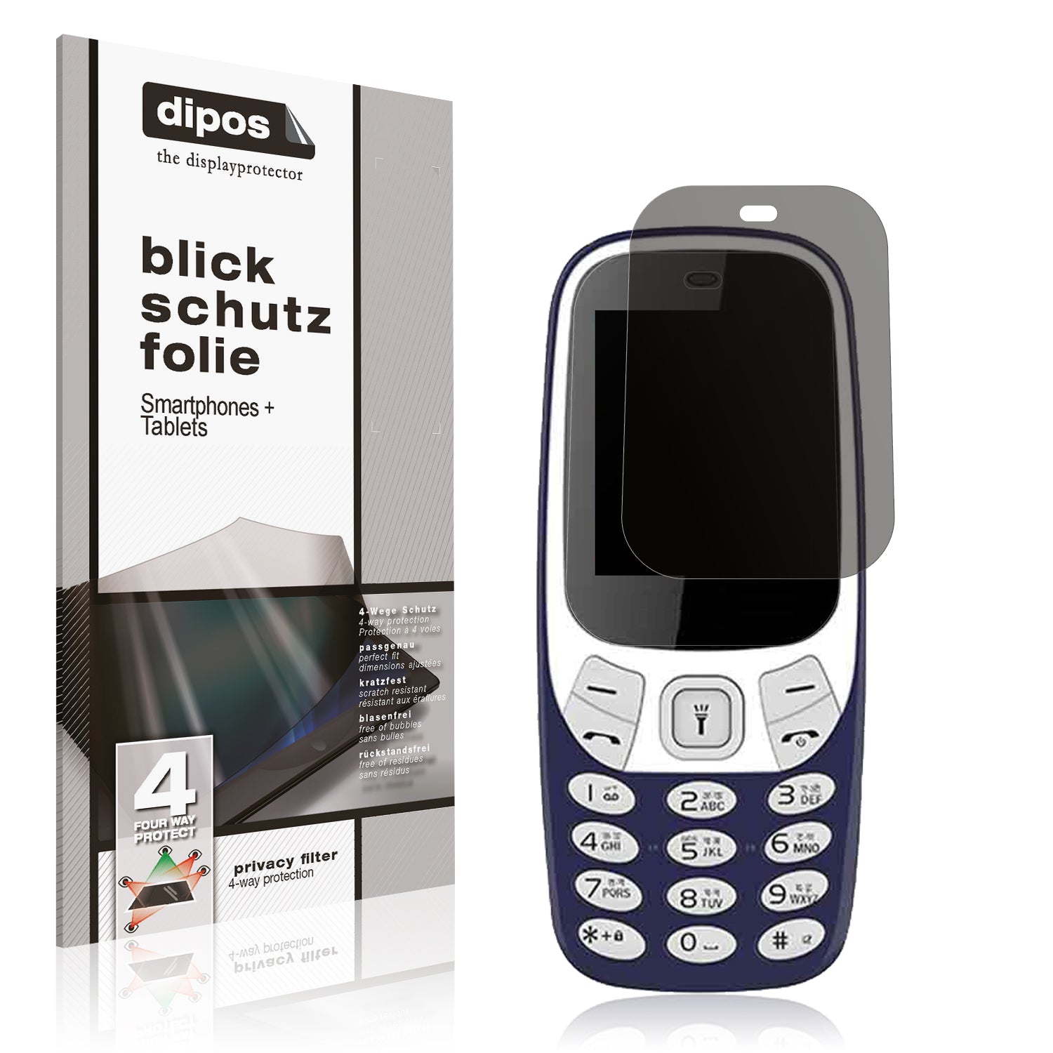 Blickschutzfolie von dipos passend für I Kall K74 New, präziser Zuschnitt und blasenfrei montiert