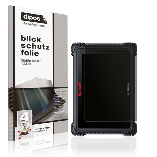 Blickschutzfolie von dipos passend für iCarsoft CR Eagle, präziser Zuschnitt und blasenfrei montiert