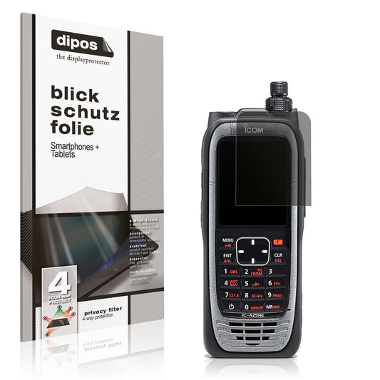 Blickschutzfolie von dipos passend für Icom IC-A25NE, präziser Zuschnitt und blasenfrei montiert