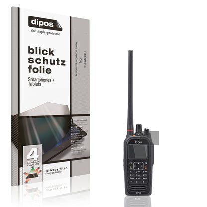 Blickschutzfolie von dipos passend für Icom IC-F4400DT, präziser Zuschnitt und blasenfrei montiert