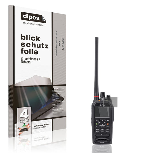 Blickschutzfolie von dipos passend für Icom IC-F4400DT, präziser Zuschnitt und blasenfrei montiert