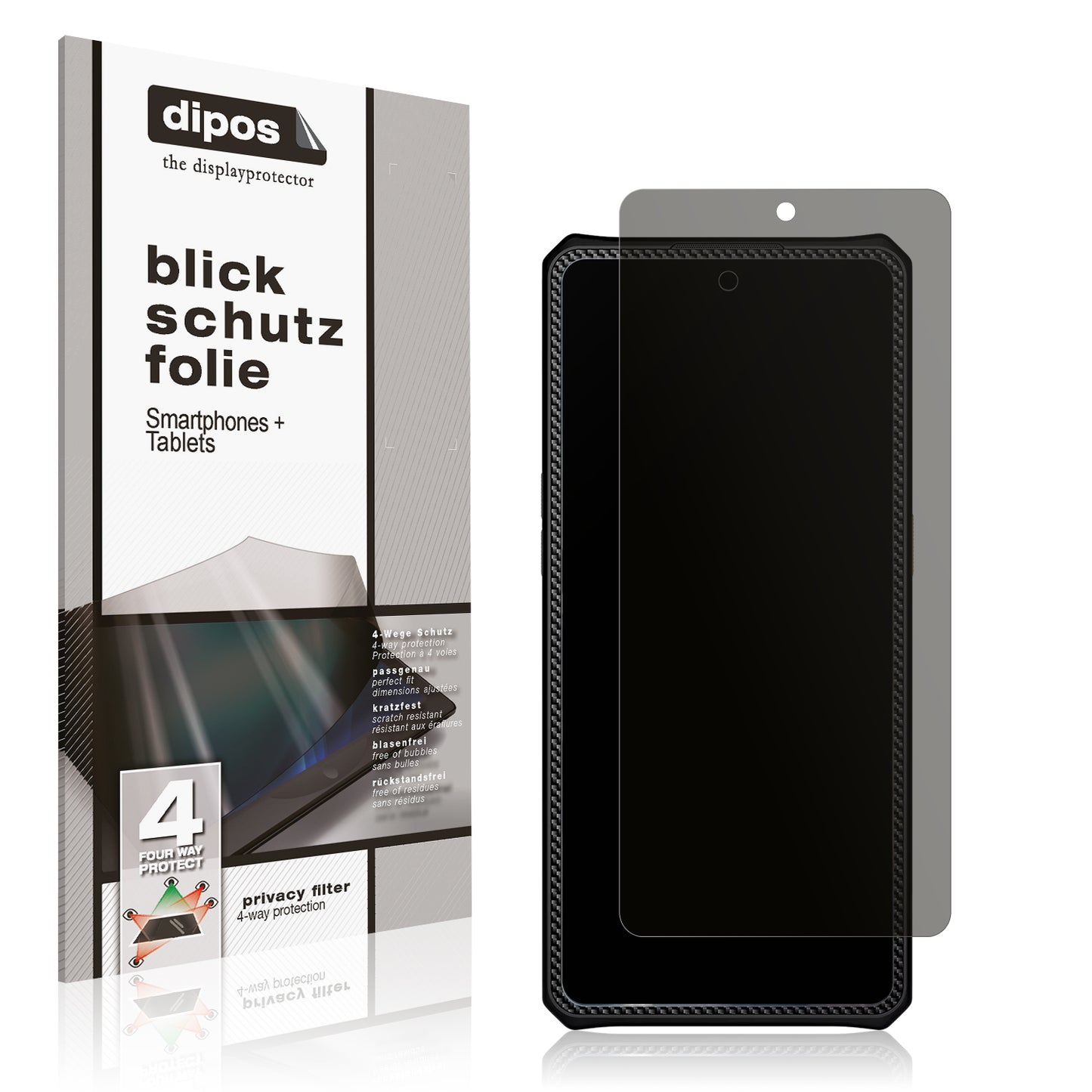 Blickschutzfolie von dipos passend für iiiF150 Air 2 Ultra, präziser Zuschnitt und blasenfrei montiert