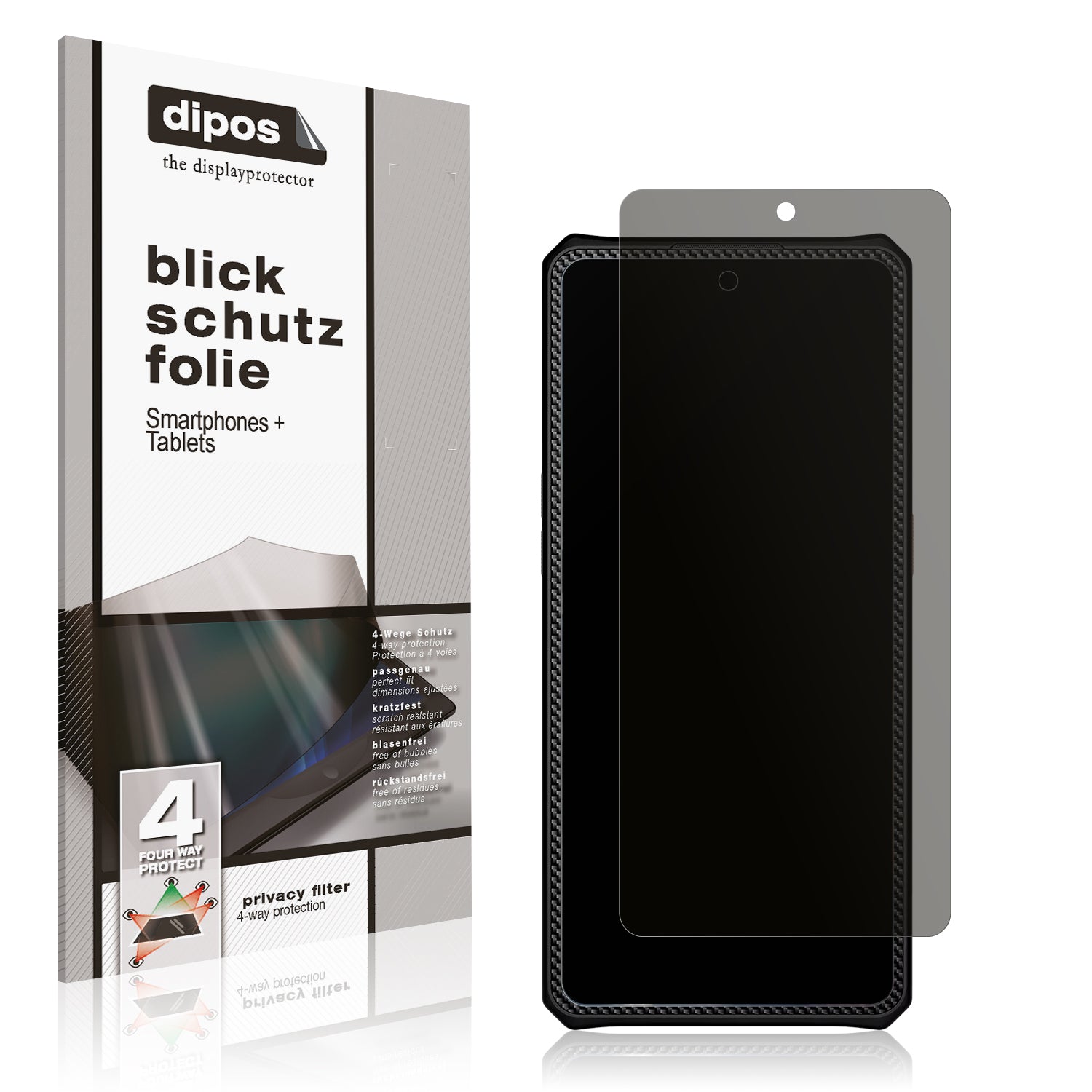 Blickschutzfolie von dipos passend für iiiF150 Air 2 Ultra, präziser Zuschnitt und blasenfrei montiert