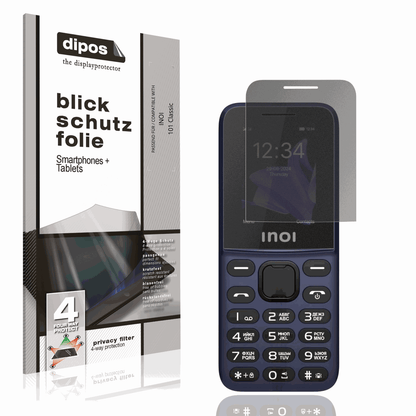 Blickschutzfolie von dipos passend für INOI 101 Classic, präziser Zuschnitt und blasenfrei montiert