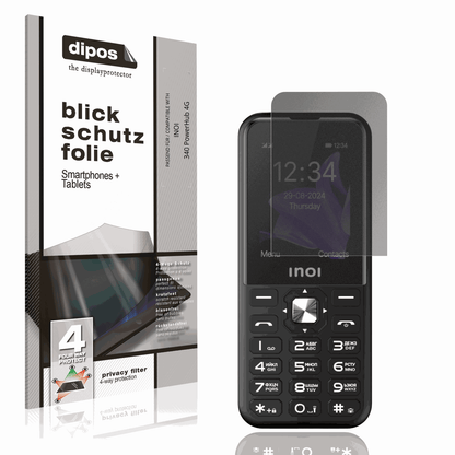 Blickschutzfolie von dipos passend für INOI 340 PowerHub 4G, präziser Zuschnitt und blasenfrei montiert