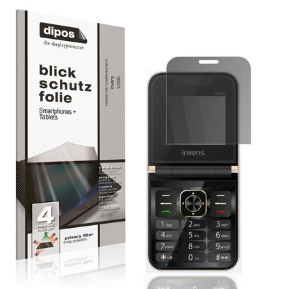 Blickschutzfolie von dipos passend für invens S2000, präziser Zuschnitt und blasenfrei montiert