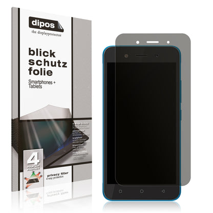 Blickschutzfolie von dipos passend für itel A23 pro, präziser Zuschnitt und blasenfrei montiert