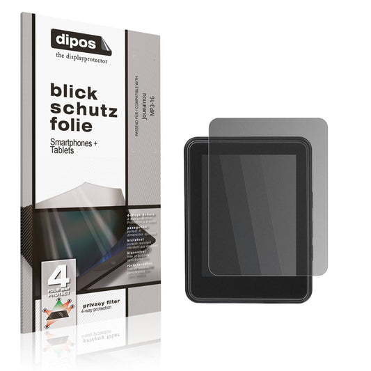 Blickschutzfolie von dipos passend für Joueainou MP3-16, präziser Zuschnitt und blasenfrei montiert