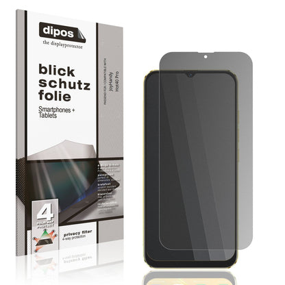 Blickschutzfolie von dipos passend für JoyHandy Hot40 Pro, präziser Zuschnitt und blasenfrei montiert