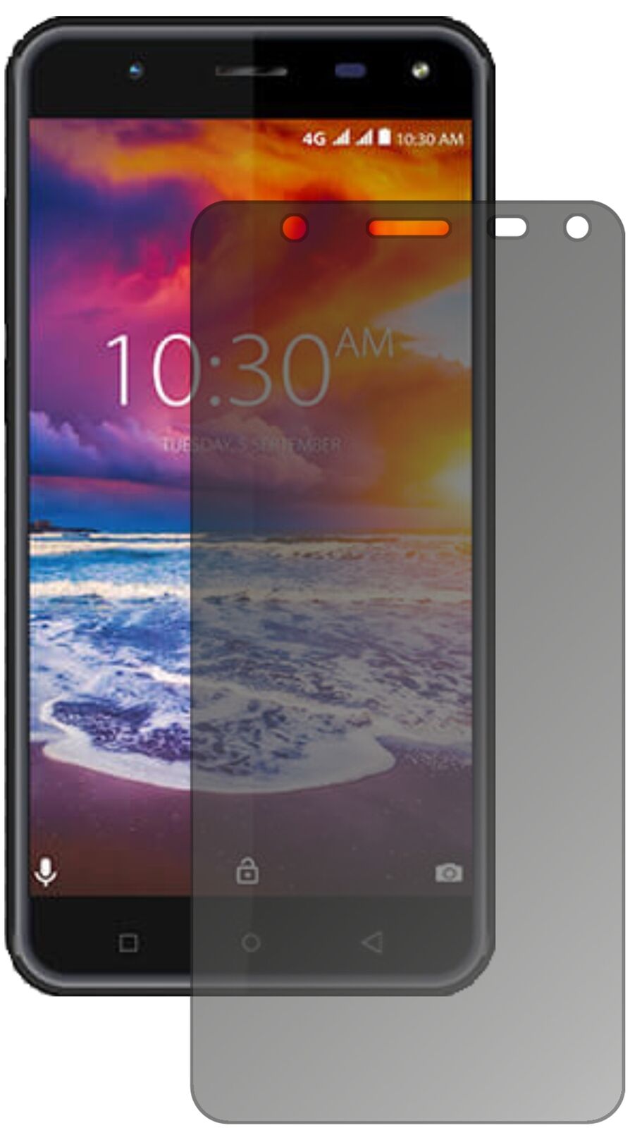 Blickschutzfolie von dipos passend für Karbonn Titanium Jumbo 3, präziser Zuschnitt und blasenfrei montiert