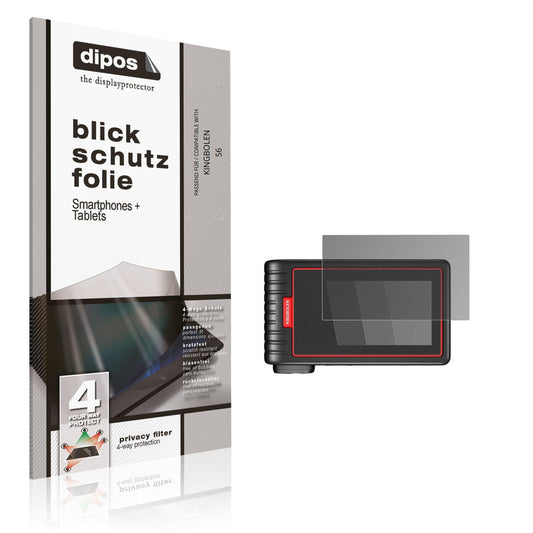 Blickschutzfolie von dipos passend für KINGBOLEN S6, präziser Zuschnitt und blasenfrei montiert