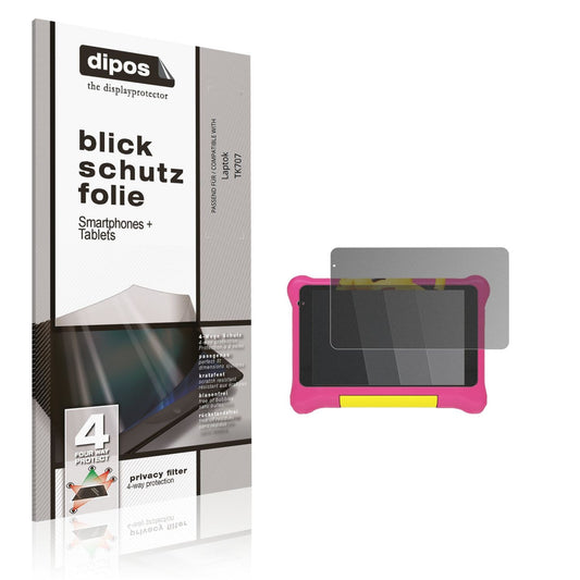 Blickschutzfolie von dipos passend für Laptok TK707, präziser Zuschnitt und blasenfrei montiert