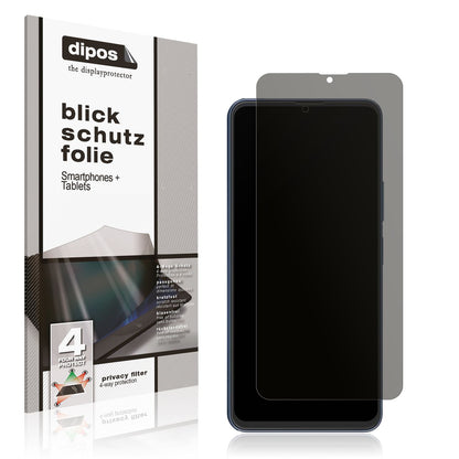 Blickschutzfolie von dipos passend für Lava Blaze Dragon 5G, präziser Zuschnitt und blasenfrei montiert