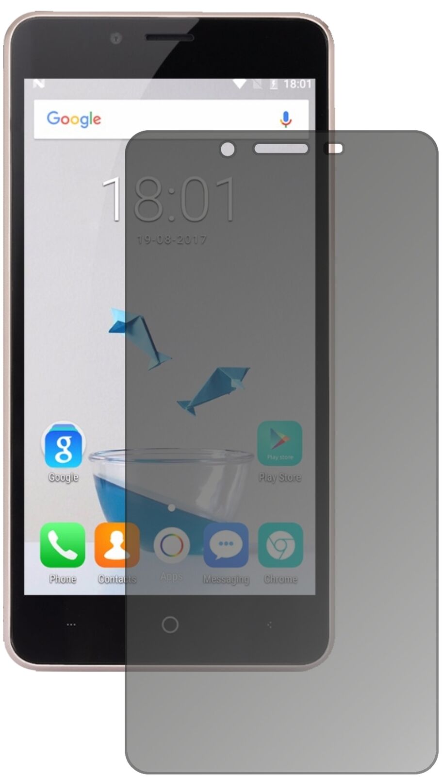 Blickschutzfolie von dipos passend für Leagoo Kiicaa Power, präziser Zuschnitt und blasenfrei montiert