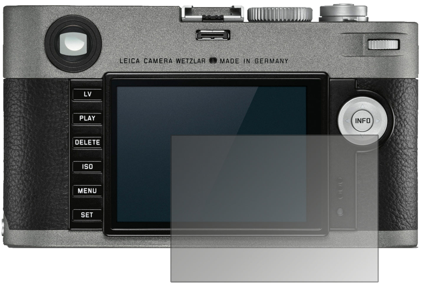 Blickschutzfolie von dipos passend für Leica M-E (Typ) 240, präziser Zuschnitt und blasenfrei montiert