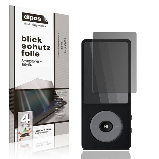 Blickschutzfolie von dipos passend für Lenco Xemio-860BK, präziser Zuschnitt und blasenfrei montiert