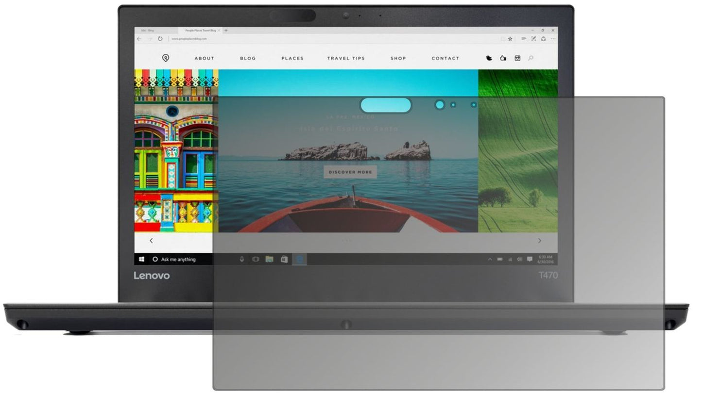 Blickschutzfolie von dipos passend für Lenovo ThinkPad T470, präziser Zuschnitt und blasenfrei montiert