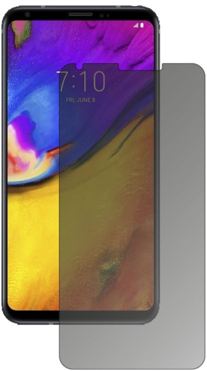 Blickschutzfolie von dipos passend für LG V35 ThinQ, präziser Zuschnitt und blasenfrei montiert