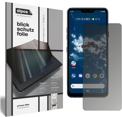 Blickschutzfolie von dipos passend für LG X5 Android One, präziser Zuschnitt und blasenfrei montiert