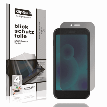 Blickschutzfolie von dipos passend für Logicom Link, präziser Zuschnitt und blasenfrei montiert